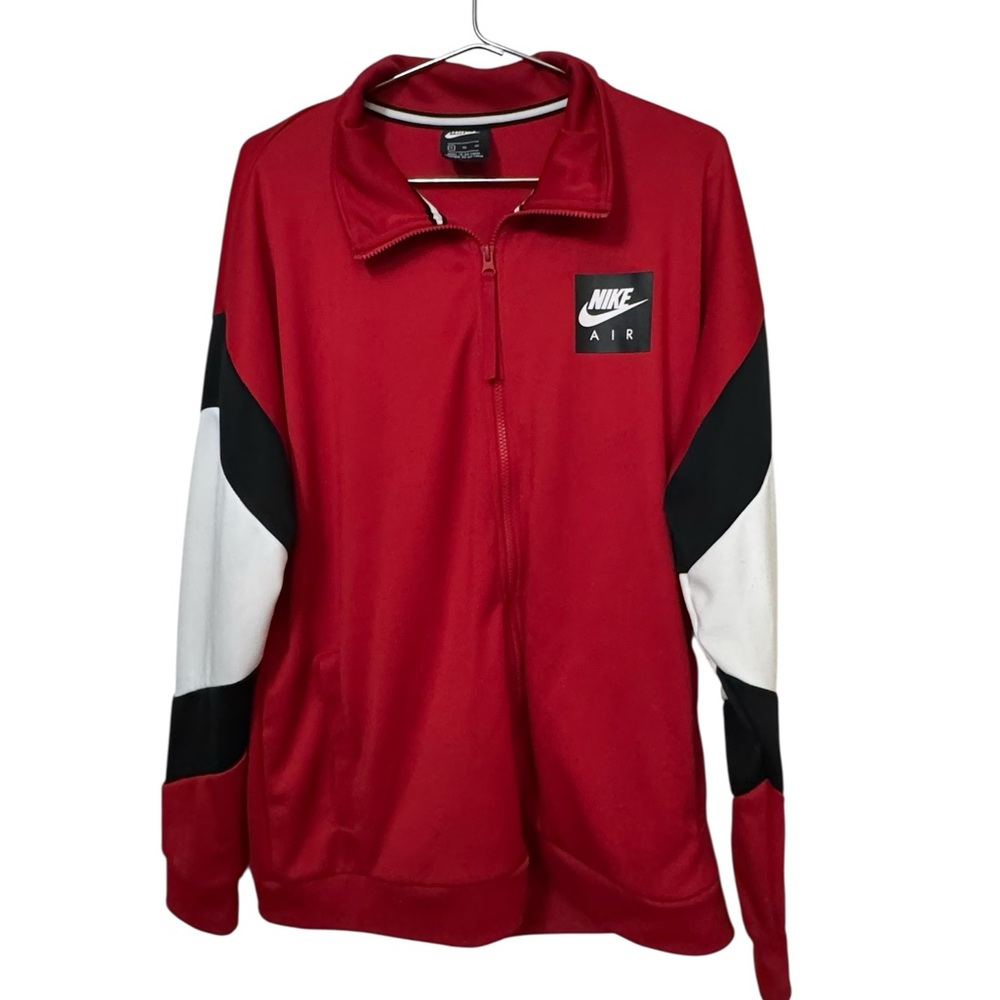 Nike Air Men’s XL Red Black White NBA Chicago Bulls Colors Track Jacket MINTY
